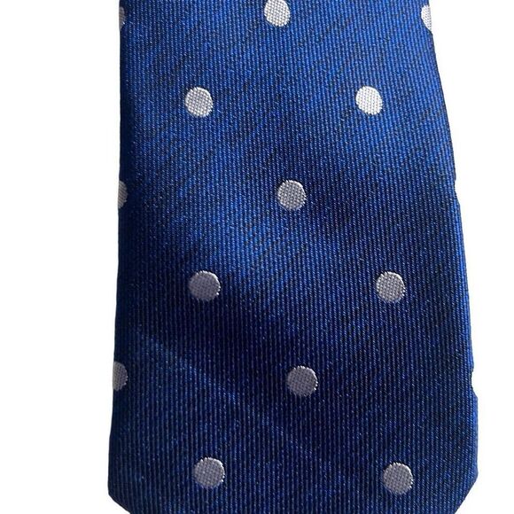 Littlest Prince Baby Boys 9-24M Blue Silver Polka Dot Tie Necktie NEW - Picture 2 of 4